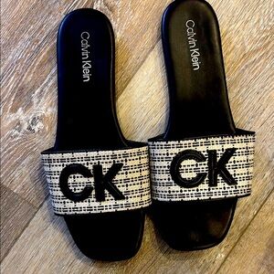 Calvin Klein Black and White Slides